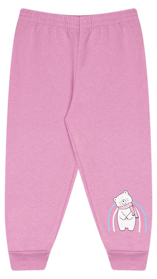 Calça infantil feminina em moletom – Conforto e estilo - Tamanho 1 ao 3