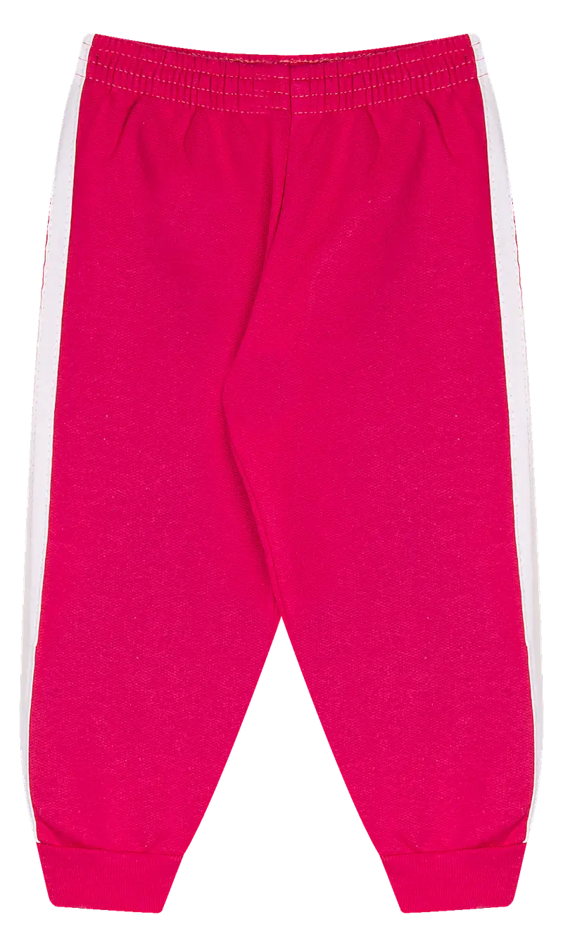 Calça infantil feminina em moletom –  Faixa Lateral -  Conforto e estilo - Tamanho 1 ao 3