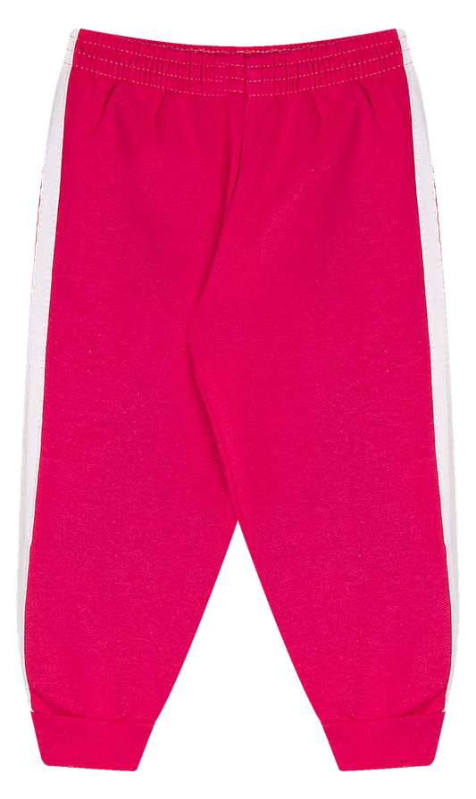 Calça infantil feminina em moletom –  Faixa Lateral -  Conforto e estilo - Tamanho 1 ao 3