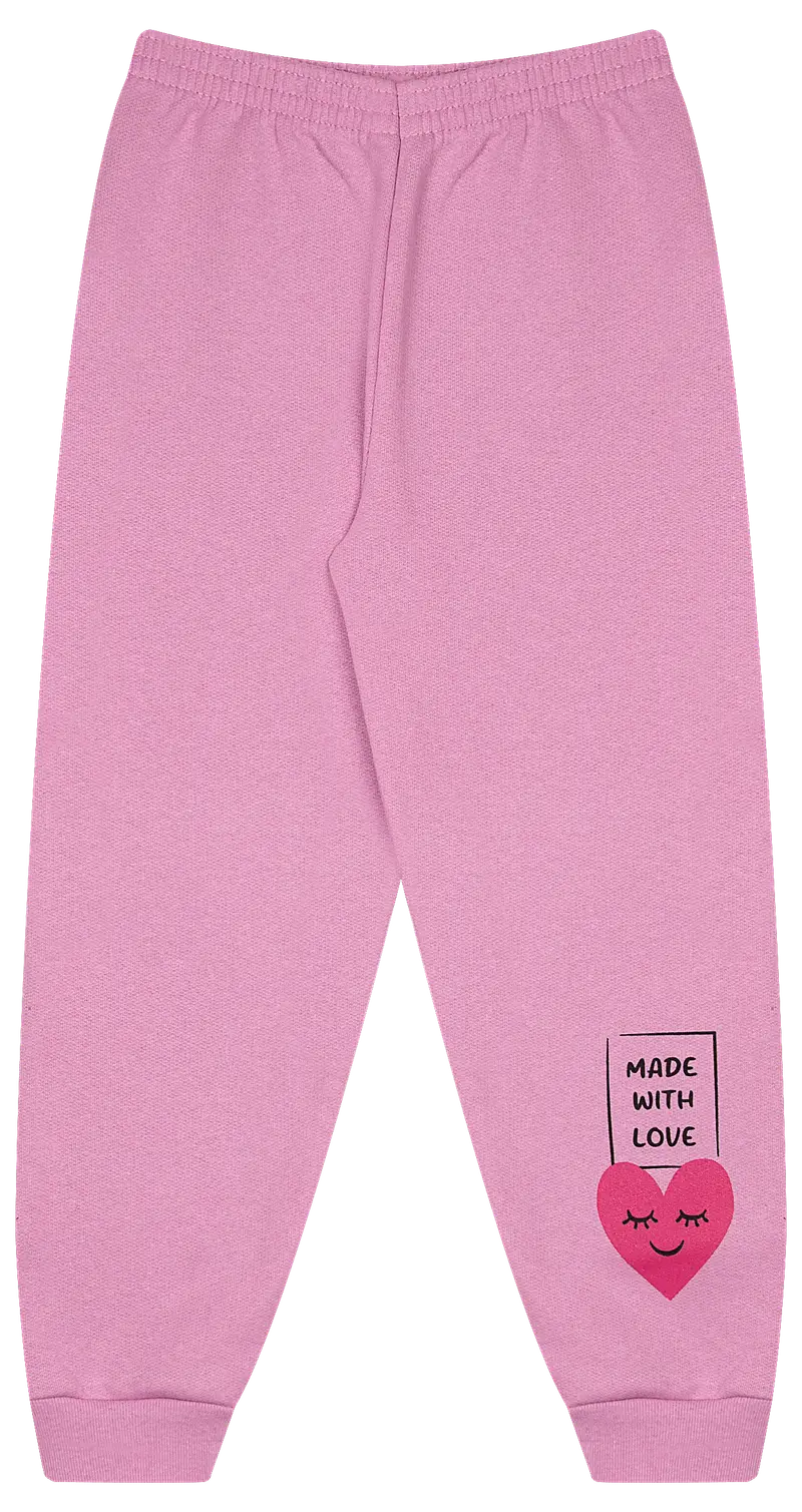 Calça infantil feminina em moletom – Conforto e estilo - Tamanho 4, 6 e 8