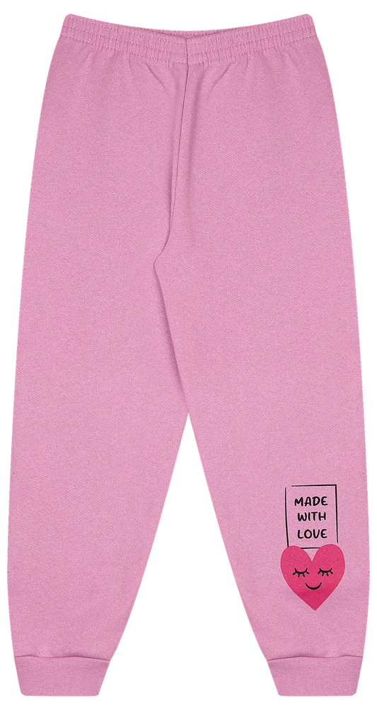 Calça infantil feminina em moletom – Conforto e estilo - Tamanho 4, 6 e 8