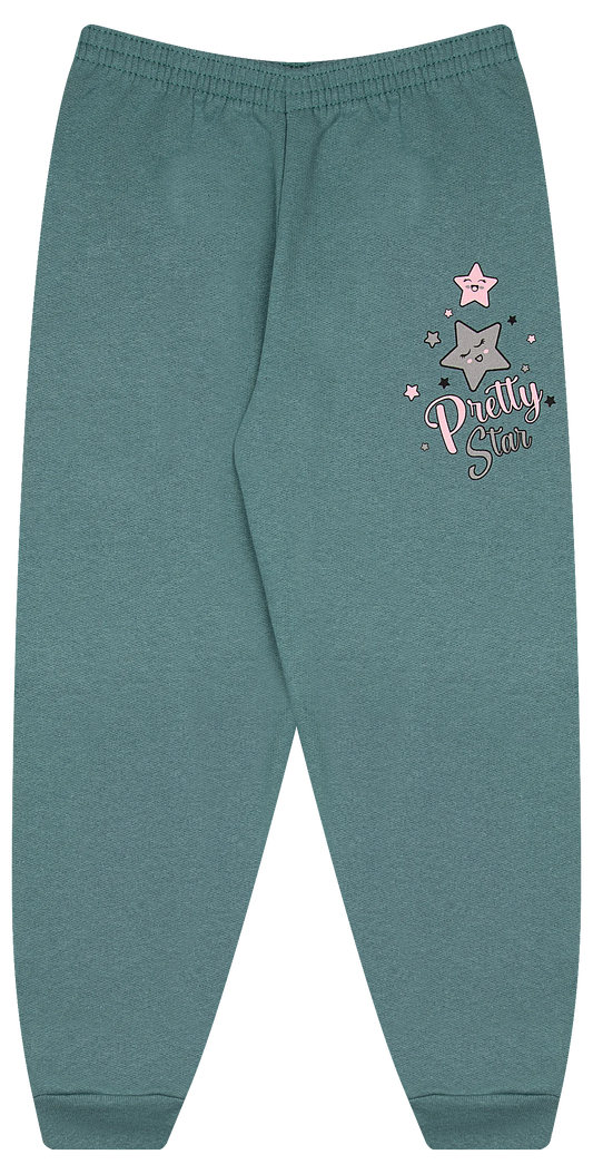 Calça infantil feminina em moletom – Conforto e estilo - Tamanho 4, 6 e 8