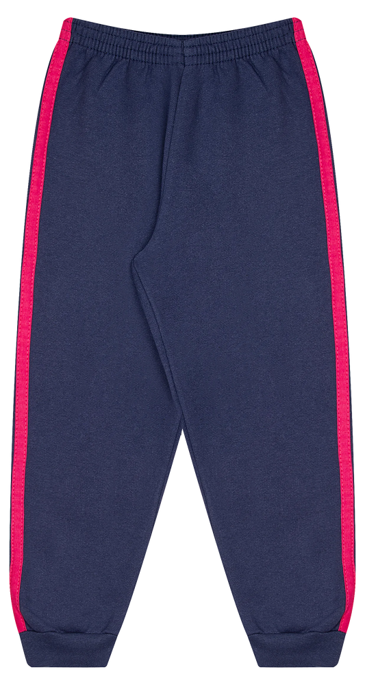 Calça infantil feminina em moletom –  Faixa Lateral -  Conforto e estilo - Tamanho 4, 6 e 8