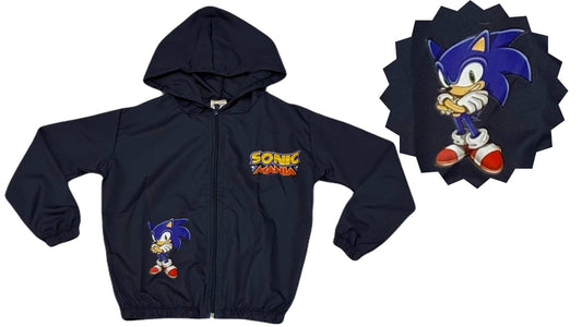 Jaqueta Corta Vento Infantil Masculino Sonic - Tamanho 4