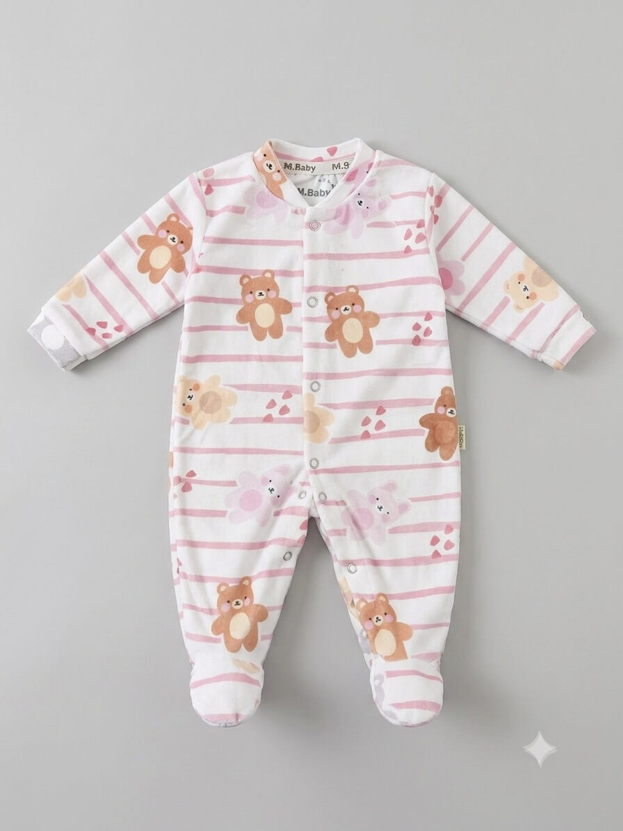 Macacão Feminino em Plush Soft Premium - Tamanho do RN ao M
