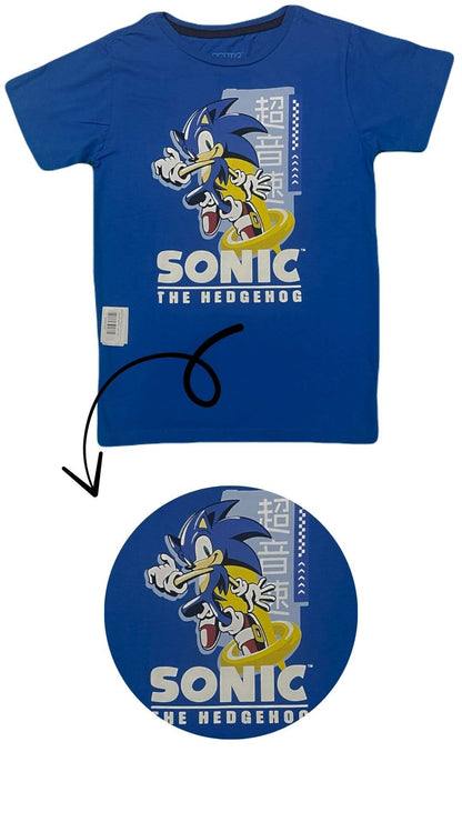Camiseta Sonic Hedgehog - Tamanho 10 - Brandili
