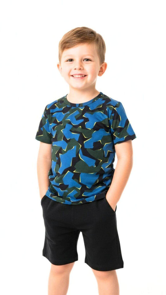 Conjunto Masculino Infantil Camiseta + Bermuda - Tamanho 4