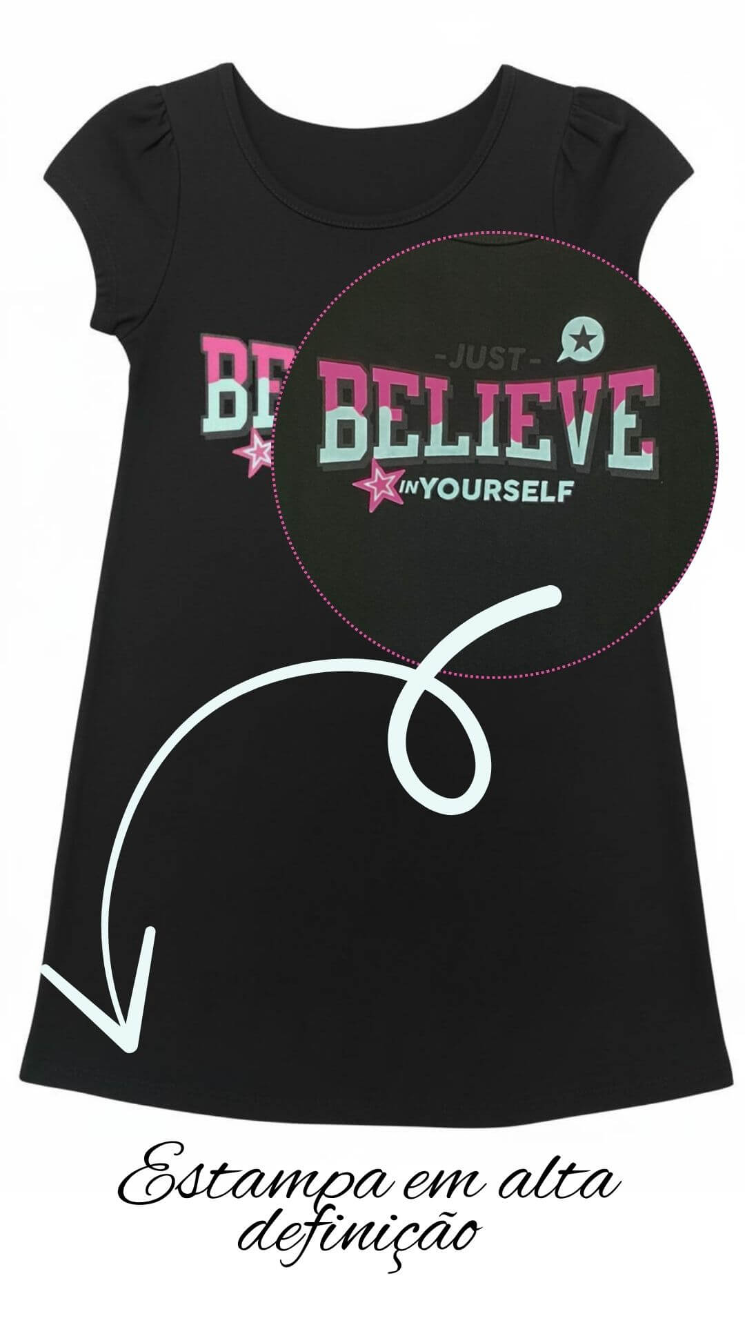 Vestido infantil Acredite - tamanho 4 - Rovitex