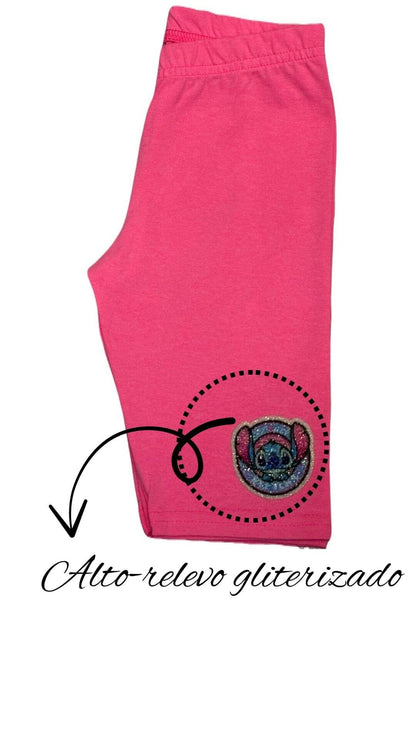 Conjunto Infantil Feminino Stitch - Tamanhos 2 e 8