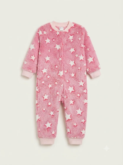 Macacão Pijama Feminino Fleece Mantinha de Bebê - Tamanhos do 1 ao 3