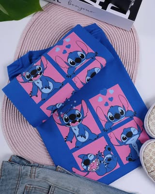 Camiseta Juvenil Stitch - Preto - Tamanho P, M e G