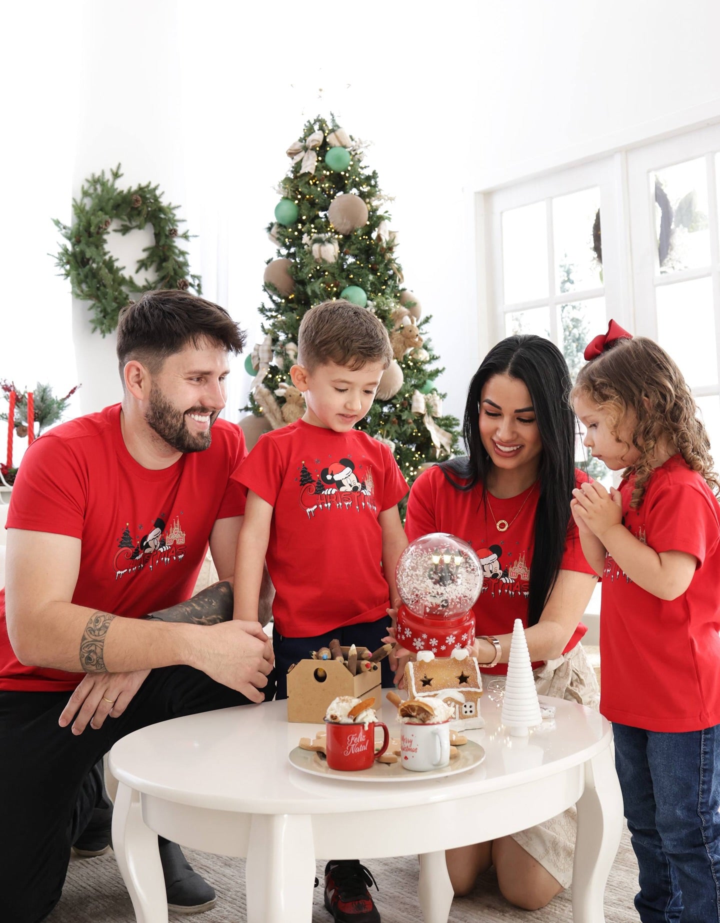 Camiseta Juvenil Mickey Merry Christmas - Vermelho - Festividades - M e G