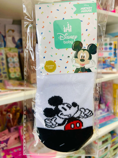 Meia cano curto Mickey Mouse - Tamanhos do 0 ao 4