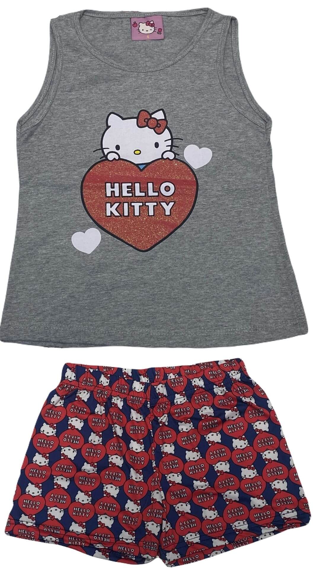 Conjunto Infantil Feminino Hello Kitty - Tamanho 4