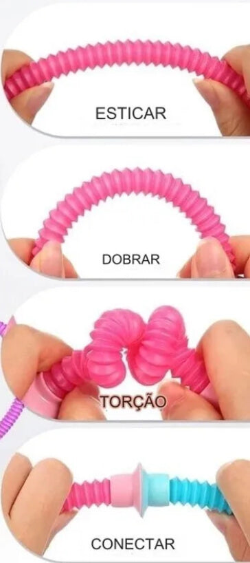 Macaco Divertido com LED e Tubos Flexíveis