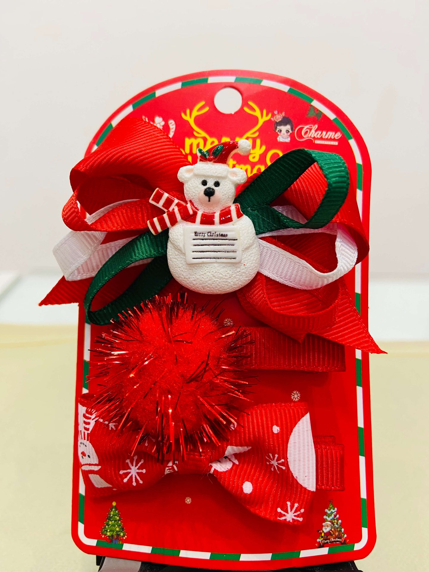 Kit fofo de 3 laços de Natal