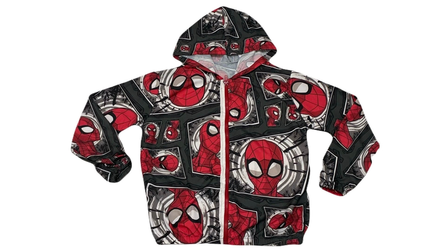 Jaqueta Corta Vento Infantil Masculino Homem Aranha - Tamanhos 8 e 10