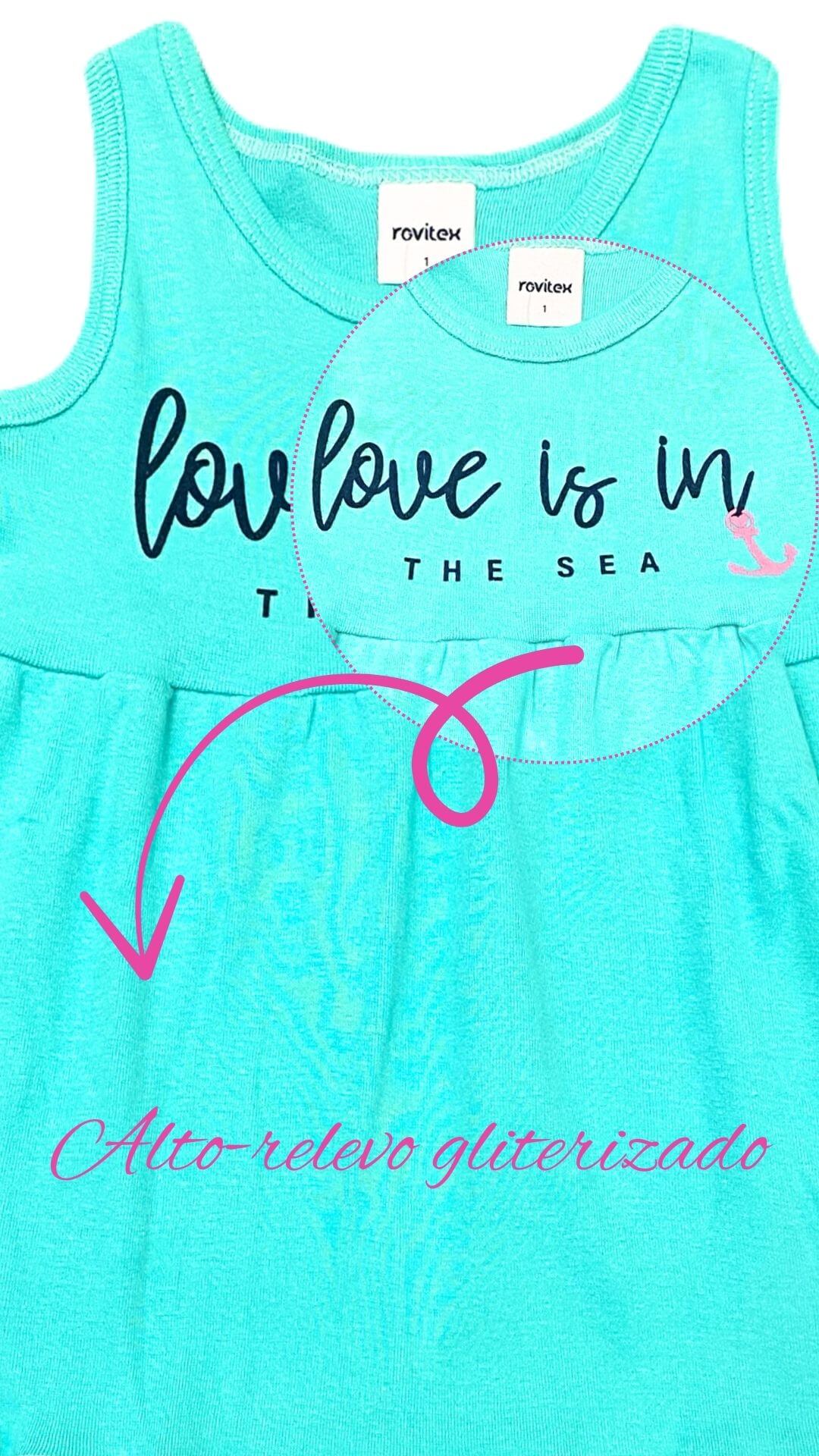 Vestido infantil Amor no mar - tamanho 1 - Rovitex