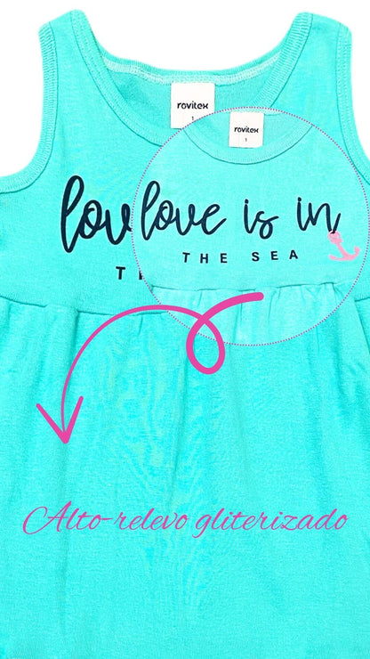 Vestido infantil Amor no mar - tamanho 1 - Rovitex