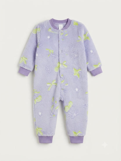 Macacão Pijama Feminino Fleece Mantinha de Bebê - Tamanhos do 1 ao 3