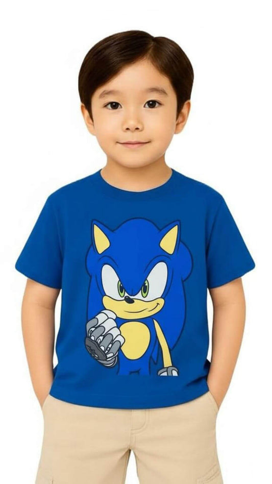 Camiseta Sonic Hedgehog - Tamanho 8 - Brandili