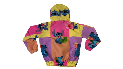 Jaqueta Corta Vento Infantil Feminina Stitch Frutas - Tamanhos 4, 6 e 10