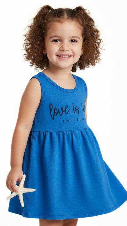 Vestido infantil Amor no mar - tamanho 1 - Rovitex