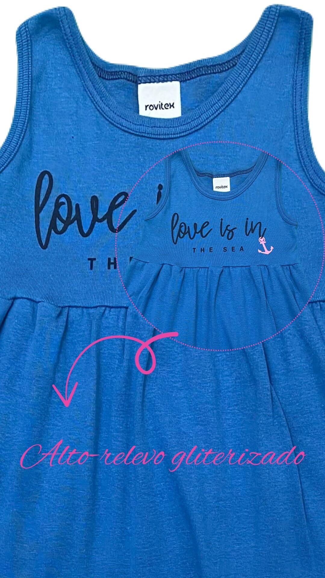Vestido infantil Amor no mar - tamanho 1 - Rovitex