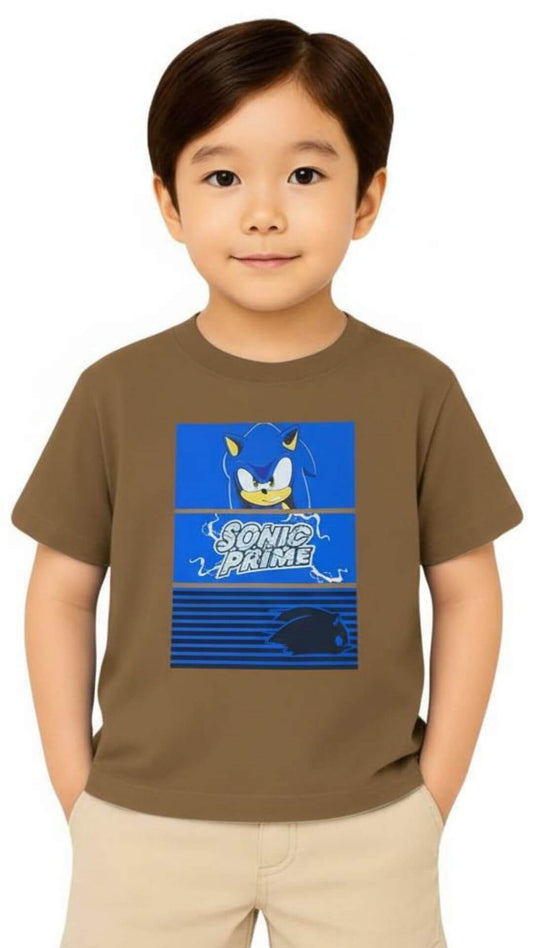 Camiseta Sonic Hedgehog Prime - Tamanhos 4 e 10 - Brandili