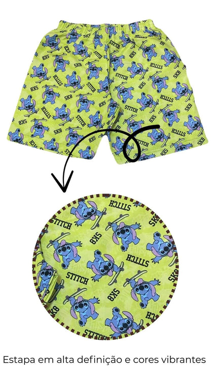 Conjunto Infantil Masculino Stitch - Tamanhos 4 e 8