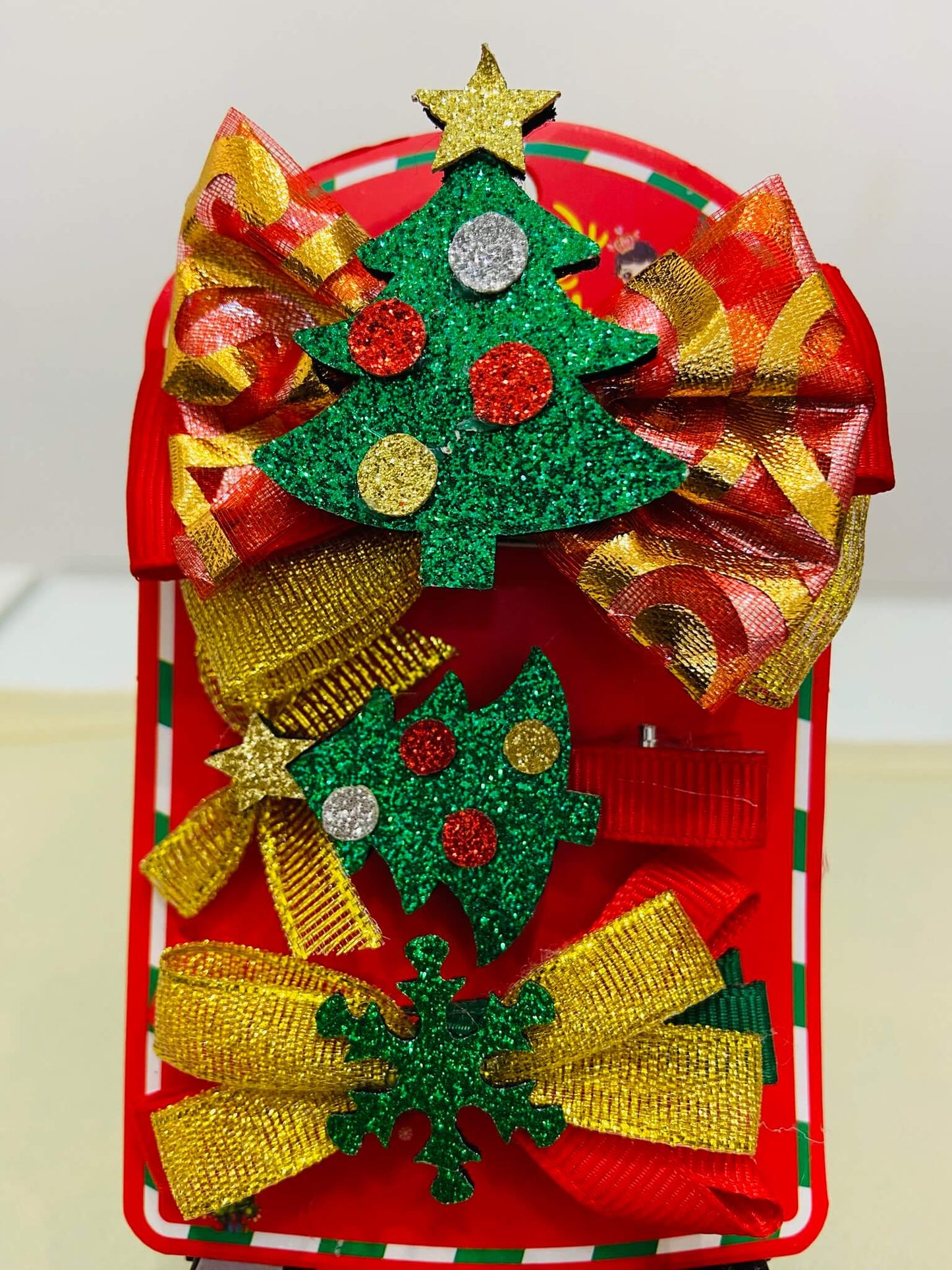 Kit fofo de 3 laços de Natal