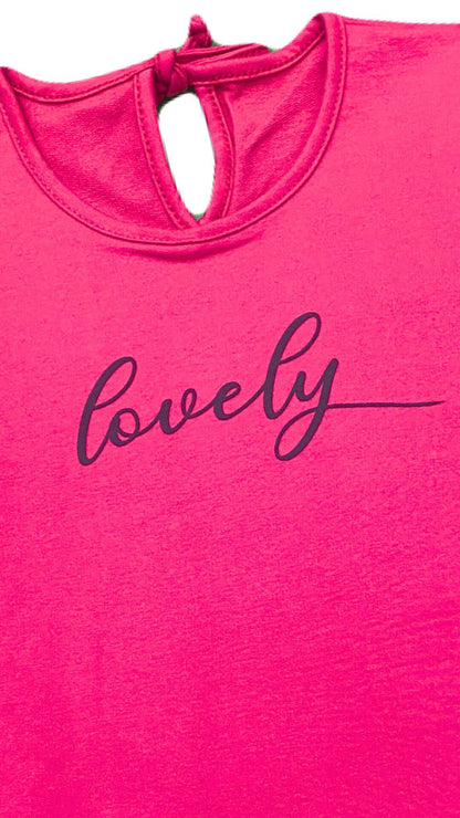 Conjunto infantil Feminino Blusa com Shorts Pink Lovely - tamanho 6 - Rovitex