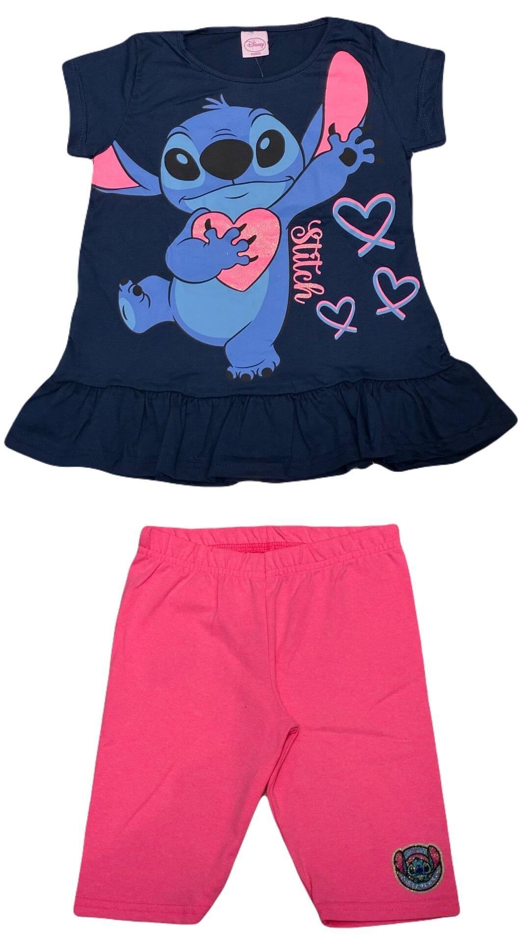 Conjunto Infantil Feminino Stitch - Tamanhos 2 e 8