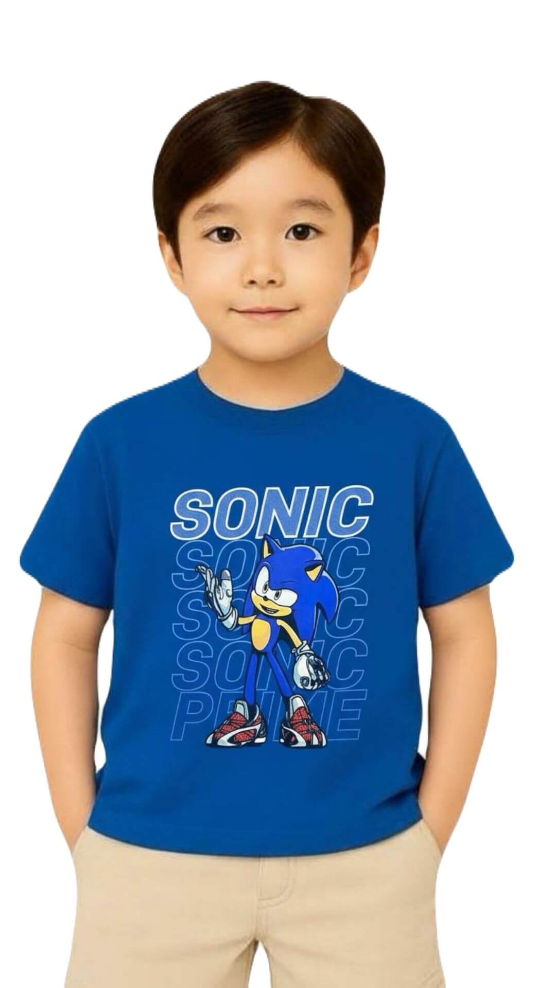 Camiseta Sonic Hedgehog - Tamanho 6 - Brandili