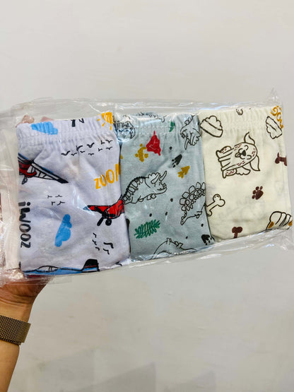 Cueca Infantil lisa e estampada - Tamanhos do P ao G