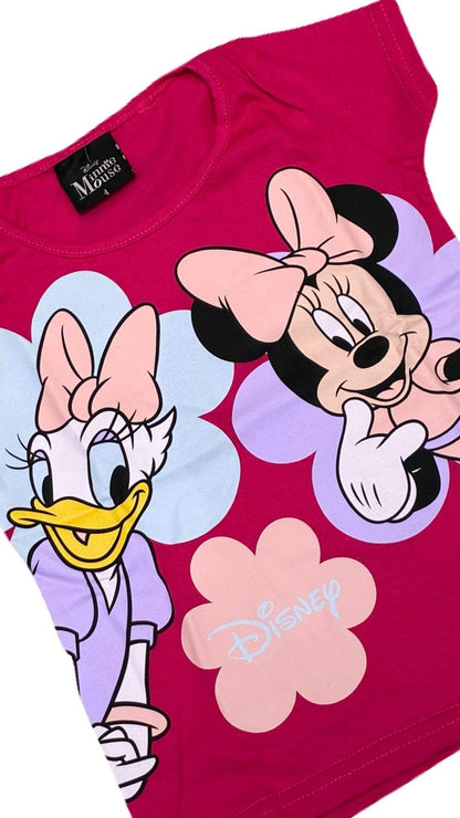 Conjunto Infantil Feminino Minnie e Margarida - Tamanhos 4 e 8