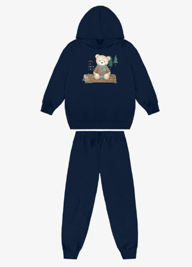 Conjunto Infantil Masculino blusão com capuz e calça - Meia Estação - Tamanhos do 1 ao 3