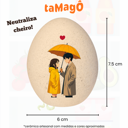 Tamagô, o Ovo Neutralizador Mineral de Ceramica com Feldspato Tira Cheiro, Desodorizador, Tira Odor