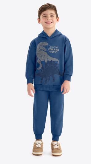 Conjunto Infantil Masculino blusão com capuz e calça - Meia Estação - Tamanhos do 10 ao 16