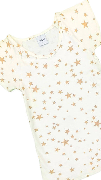 Vestido infantil Festividades Estrela Dourada - tamanho 1 - Rovitex