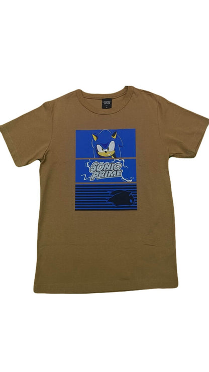Camiseta Sonic Hedgehog Prime - Tamanhos 4 e 10 - Brandili
