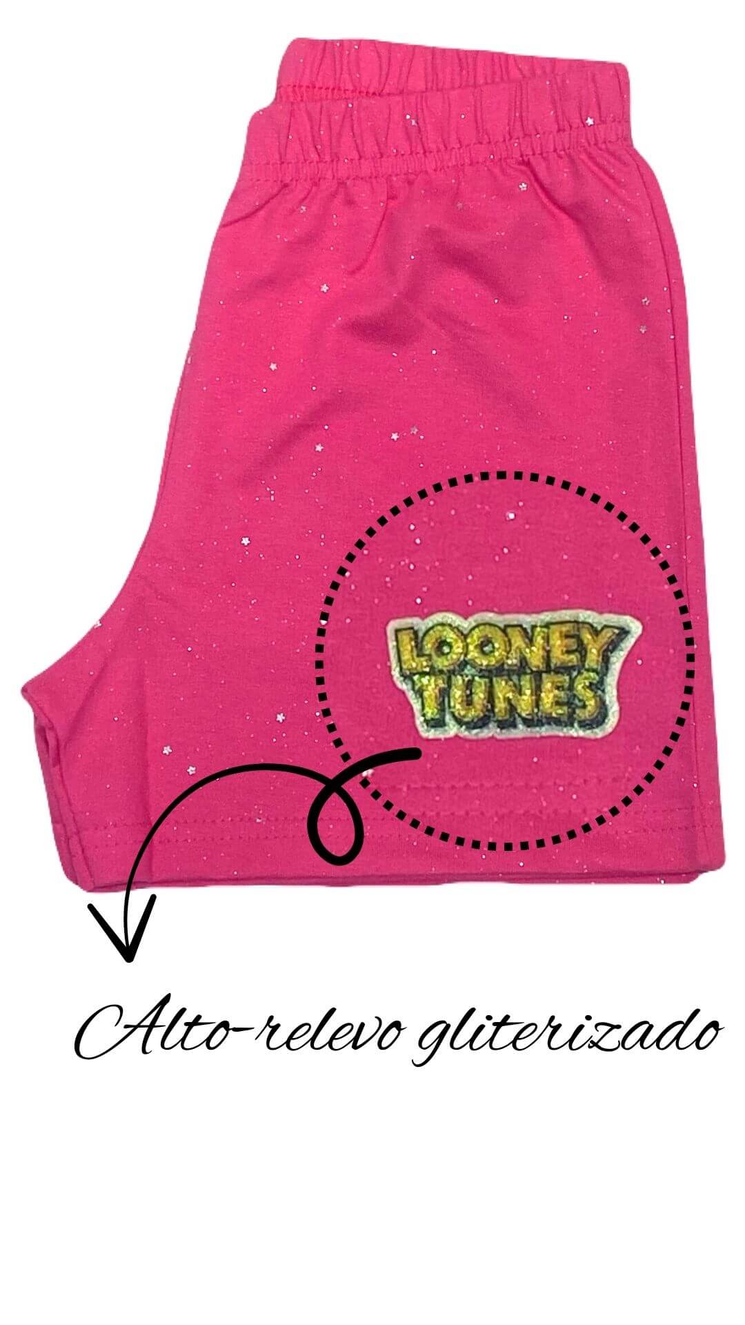 Conjunto Infantil Feminino Looney Tunes - Tamanho 10