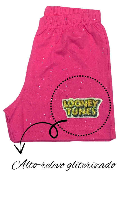 Conjunto Infantil Feminino Looney Tunes - Tamanho 10