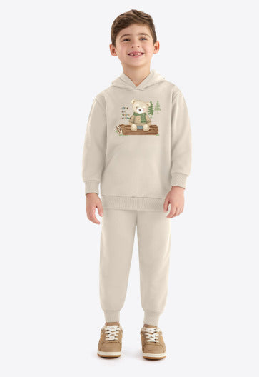 Conjunto Infantil Masculino blusão com capuz e calça - Meia Estação - Tamanhos do 1 ao 3