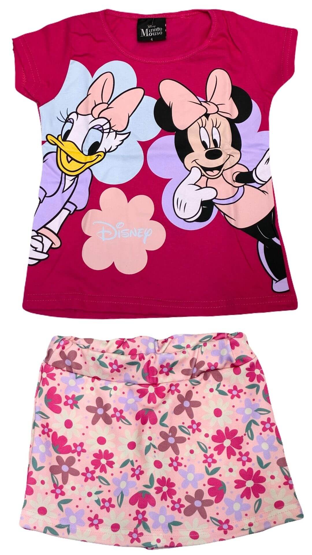 Conjunto Infantil Feminino Minnie e Margarida - Tamanhos 4 e 8