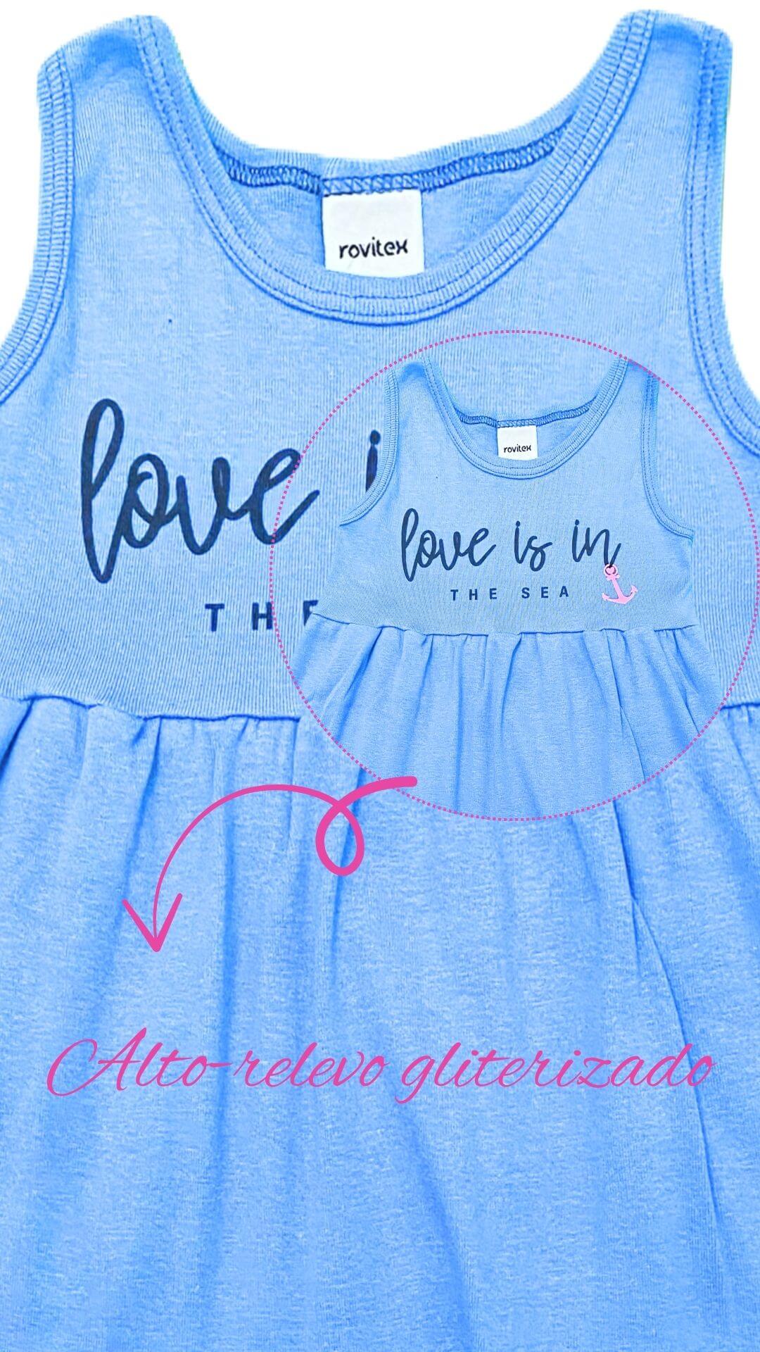 Vestido infantil Amor no mar - tamanho 1 - Rovitex