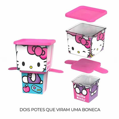 Pote Organizador Duplo Quadrado Hello Kitty