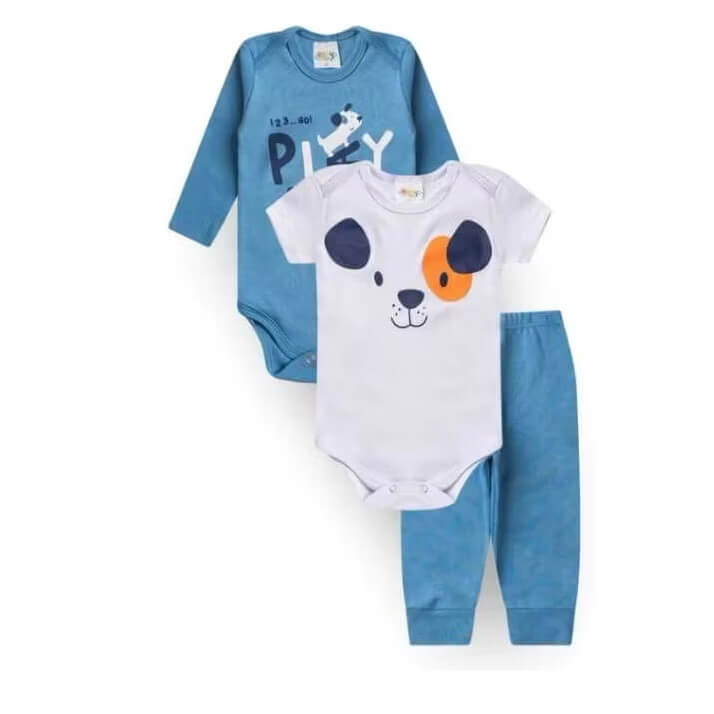 Trijunto Baby Masculino - Tamanhos do P ao GG