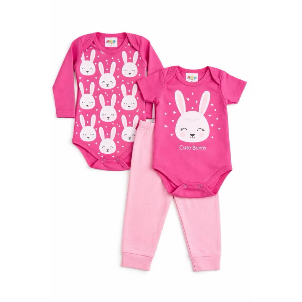 Trijunto Baby Feminino - Tamanhos do P ao GG