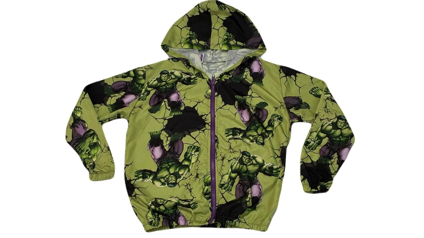Jaqueta Corta Vento Infantil Masculino Hulk - Tamanho 8